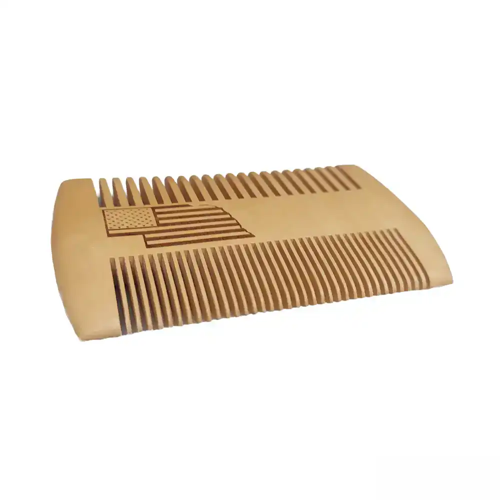 Beard Comb and Brush Set - Nebraska Flag
