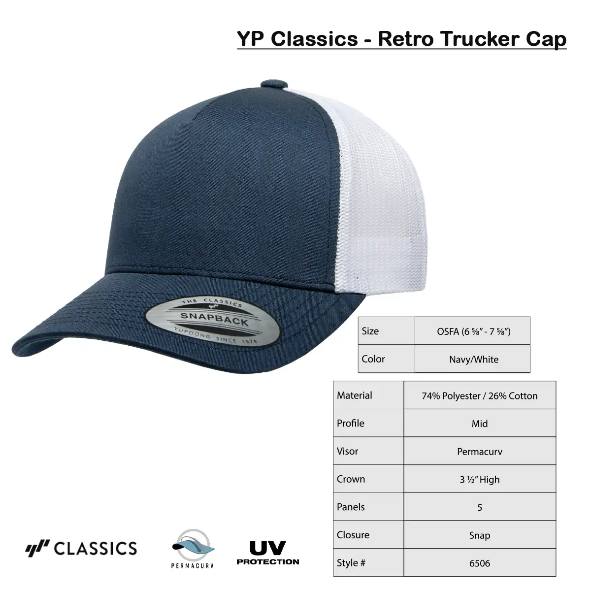 YP Classics 6506 navy-white with table